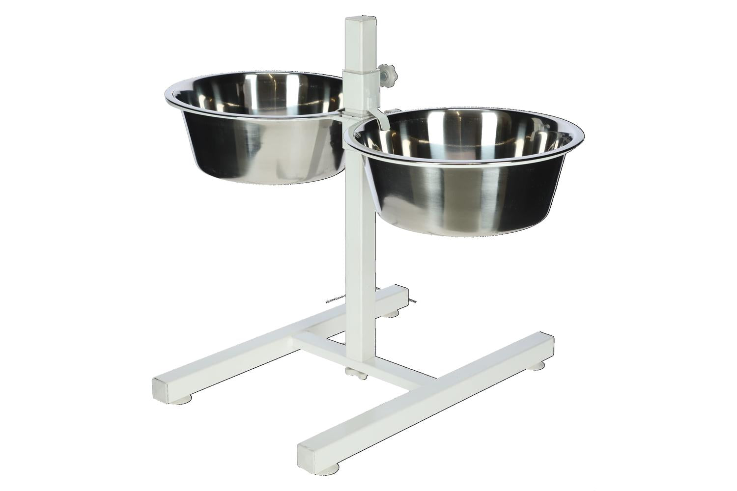 Kerbl Pet Ker-80531 - Feed Bar Incl. Bowls 2x2800ml White-3
