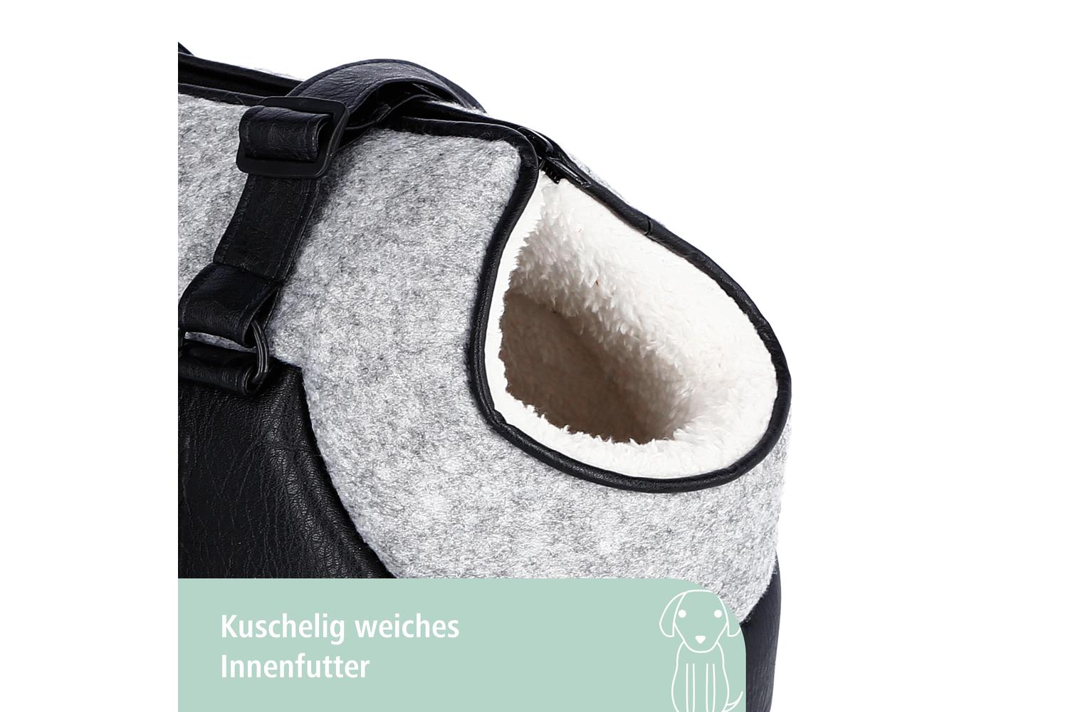 Kerbl Pet Ker-80362 - Travel Bag Chiara 40x20x21cm, Grey/bla-2
