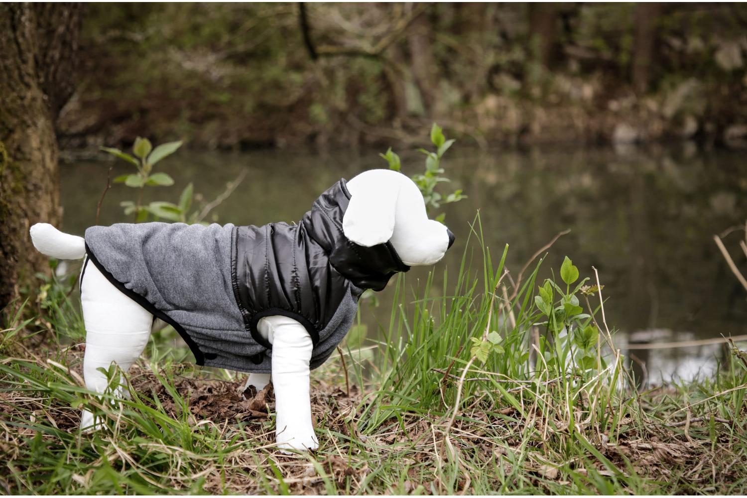 Kerbl Ker-80662 - Dog Coat Quebec, Grey/black, S 35 Cm-2