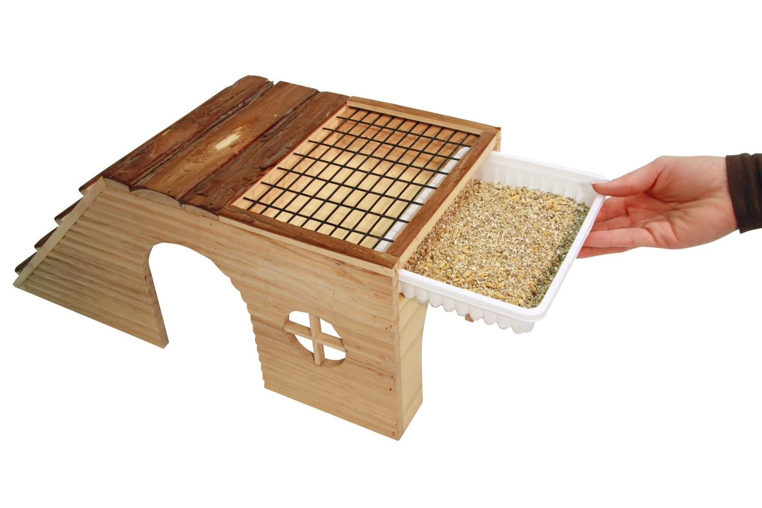 Kerbl Pet Ker-82746 - Rodent Cabin With Ramp Nature 22 X 48-2
