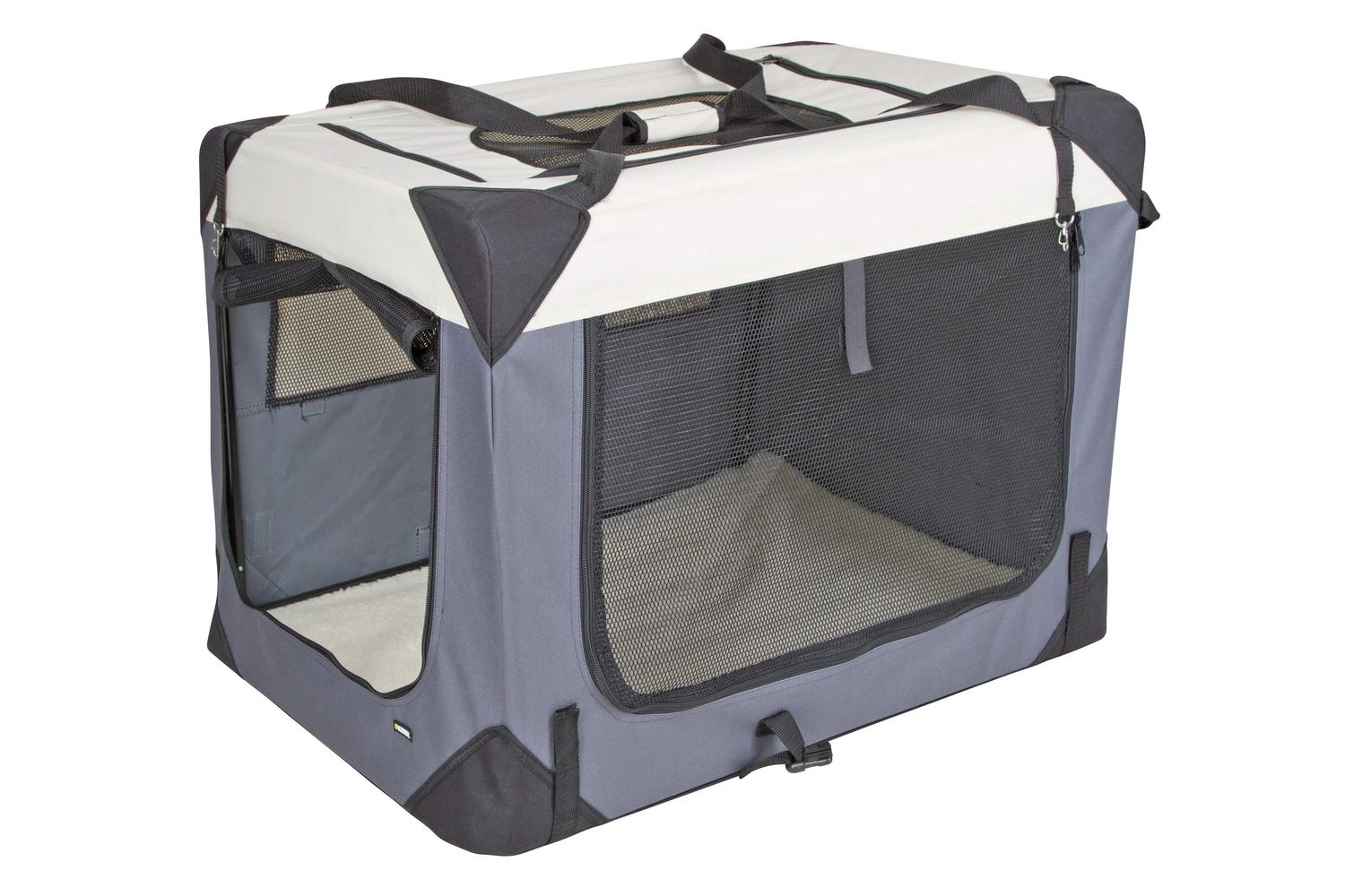 Kerbl Pet Ker-80597 - Travel Box Journey 70x52x52cm, Gray/be