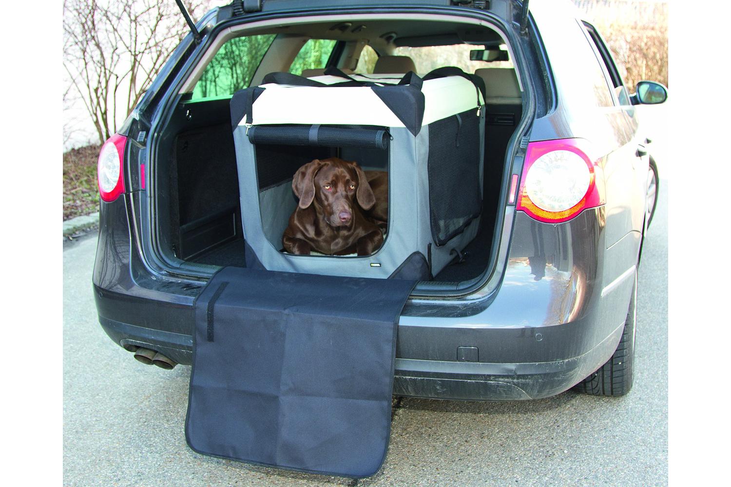Kerbl Pet Ker-80597 - Travel Box Journey 70x52x52cm, Gray/be-3