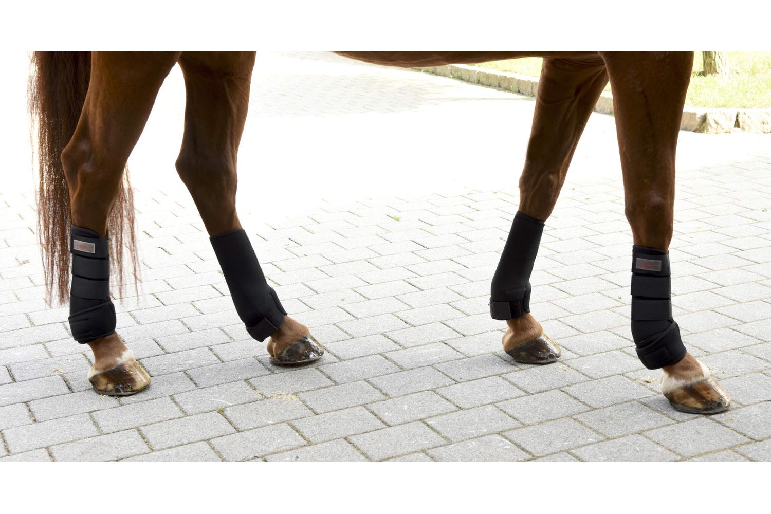 Kerbl Ker-320133 - Fetlock Gaiters Synthetic Rub. Black,size-2