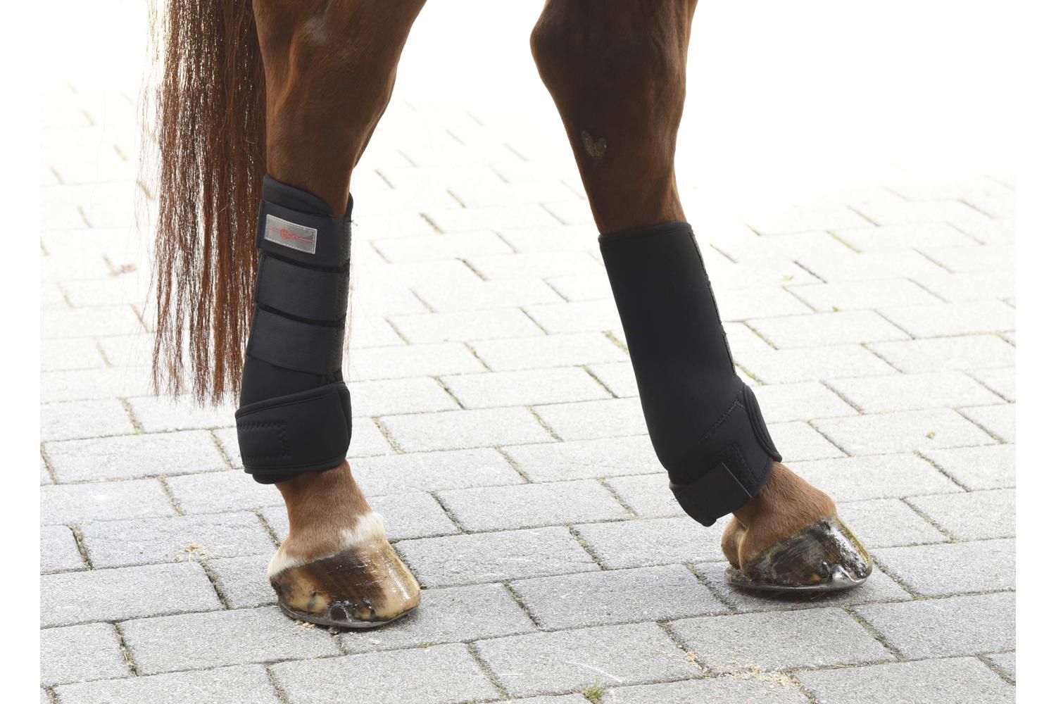 Kerbl Ker-320133 - Fetlock Gaiters Synthetic Rub. Black,size-3