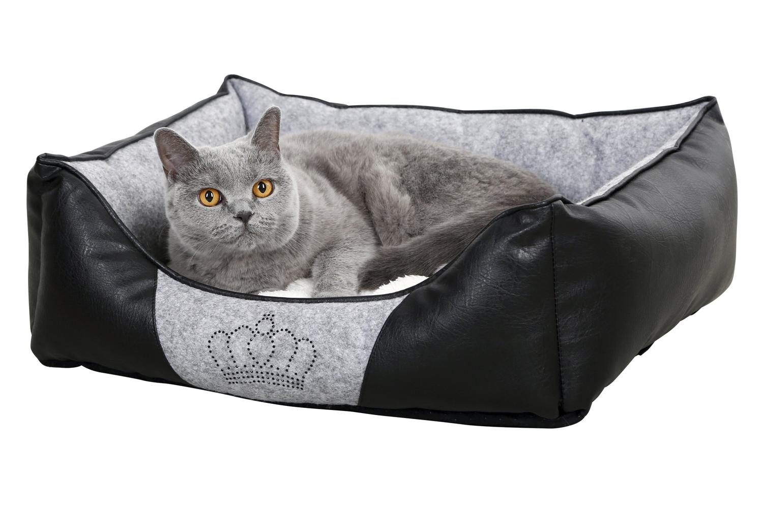 Kerbl Pet Ker-80360 - Snugly Bed Chiara 42x32x18cm, Grey/bla-2