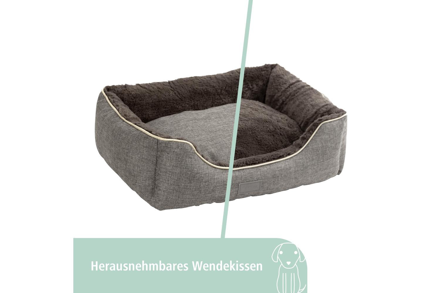 Kerbl Pet Ker-81315 - Snugly Bed Samuel Silver/darkgrey,50x4-3