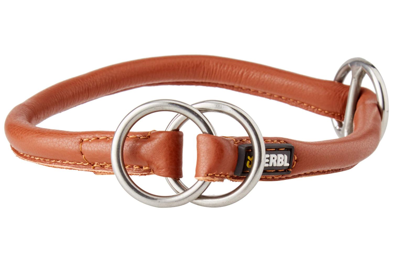 Kerbl Pet Ker-81094 - Round Leather Choker Roma Stopper, 55c