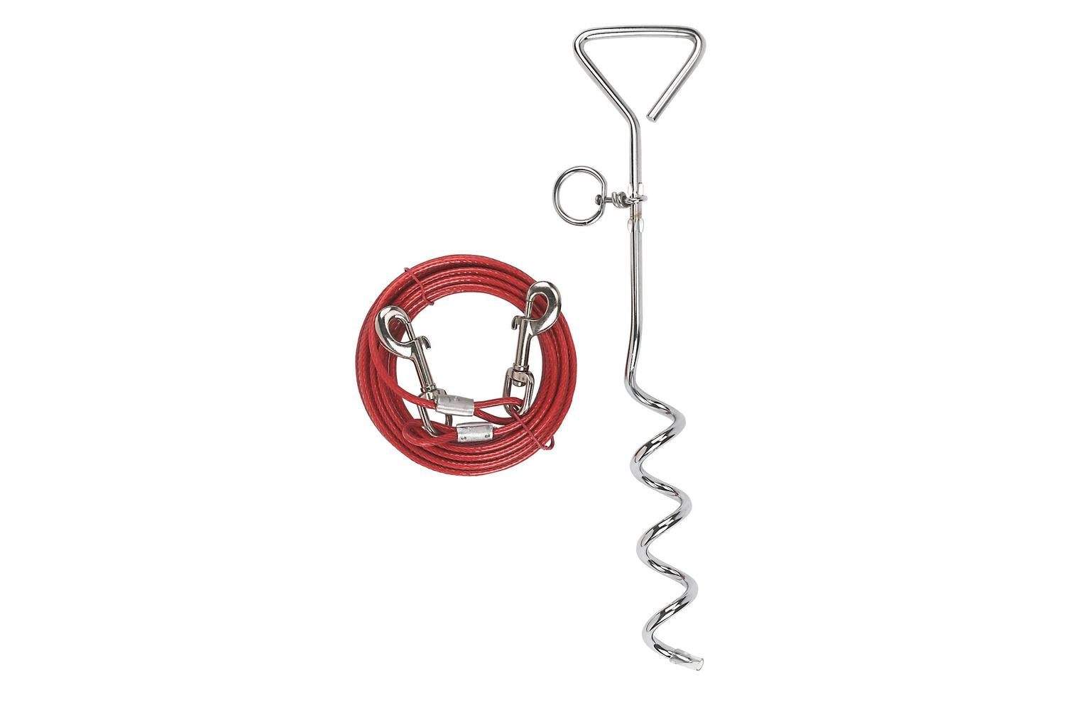 Kerbl Ker-83543 - Spiral Stake 8 Mm X 40cm With Yard Lead 5m