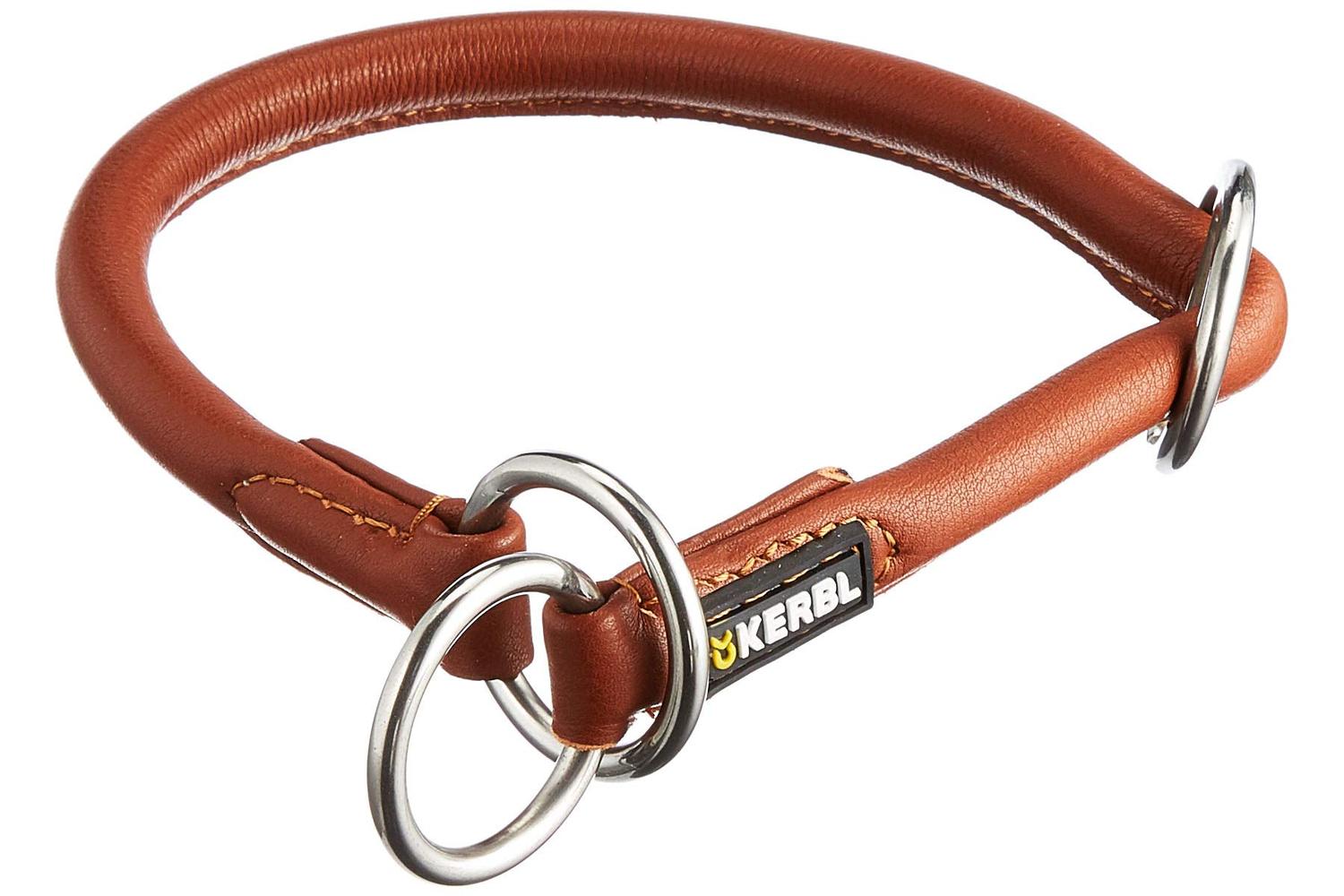 Kerbl Pet Ker-81090 - Round Leather Choker Roma Stopper, 45c