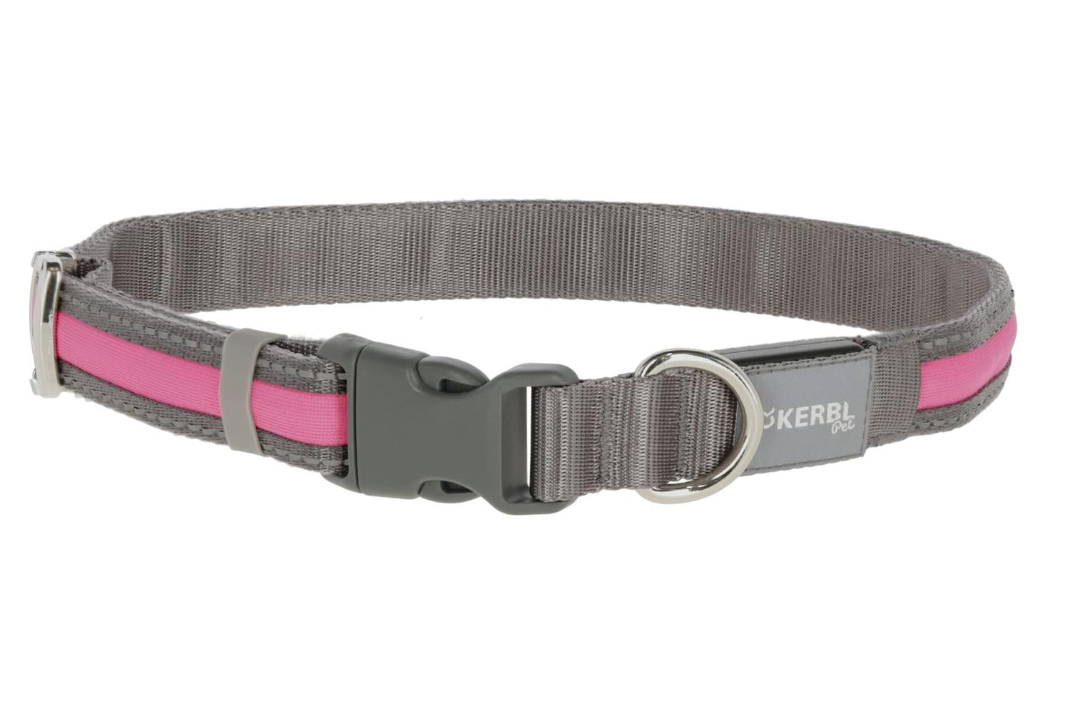 Kerbl Ker-80028 - Light & Reflex Lighted Collar Pink , S/m