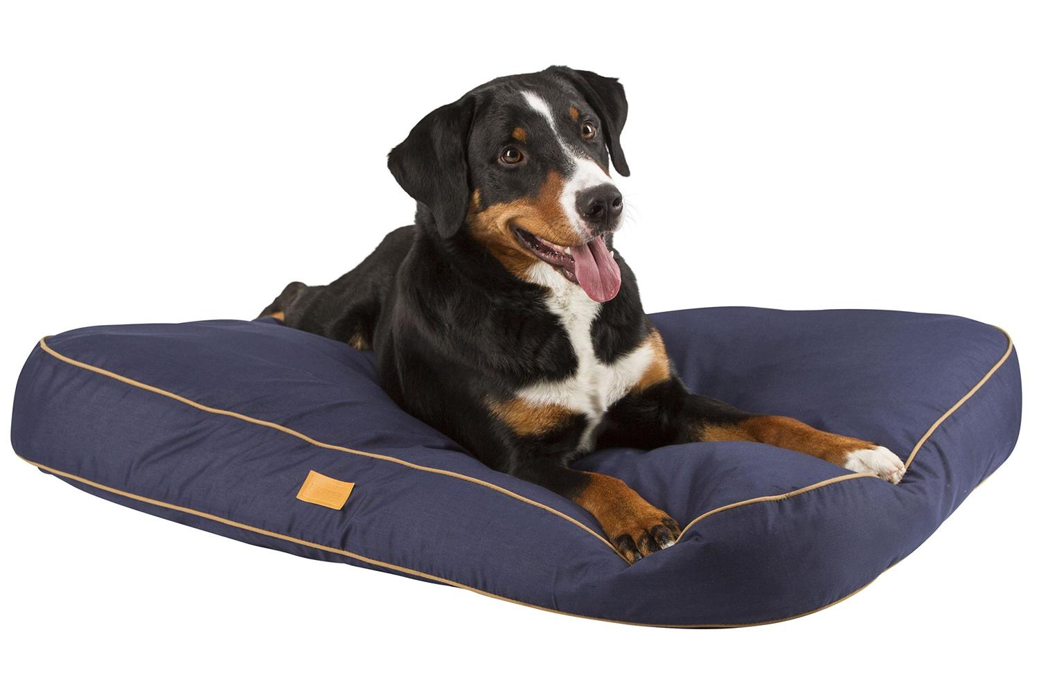 Kerbl Pet Ker-81313 - Bed Cushion Jerome, Navy-cognac, 80x60