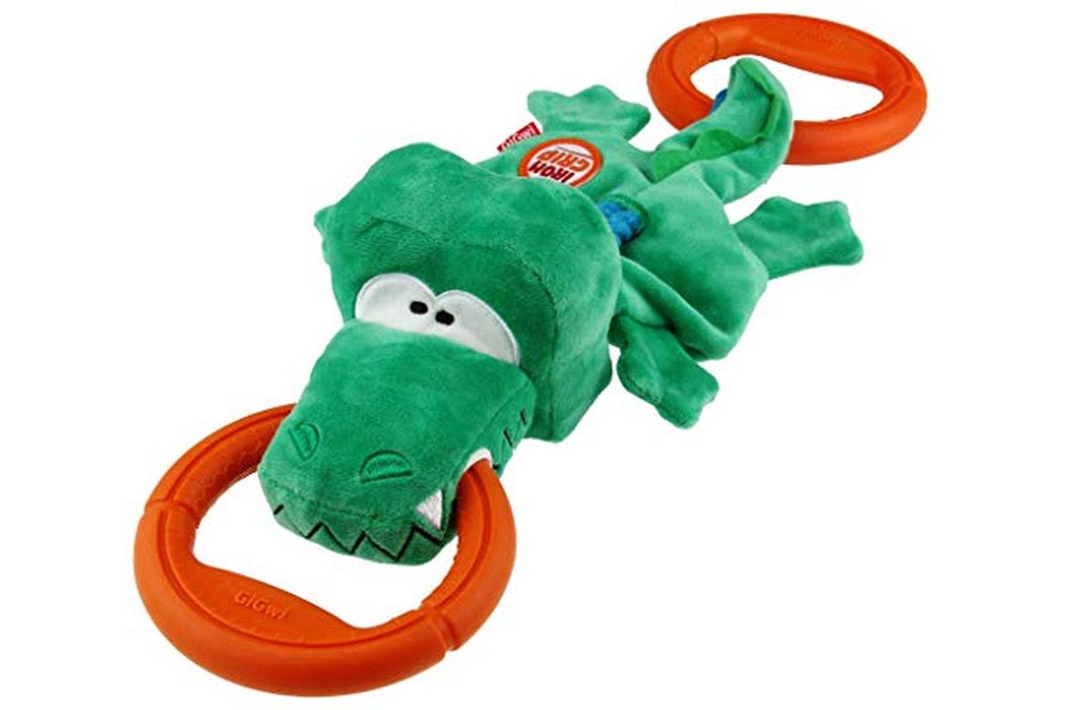 Gigwi Pei-265966 - Gigwi Iron Grip Crocodile Plush Tug Toy W-2