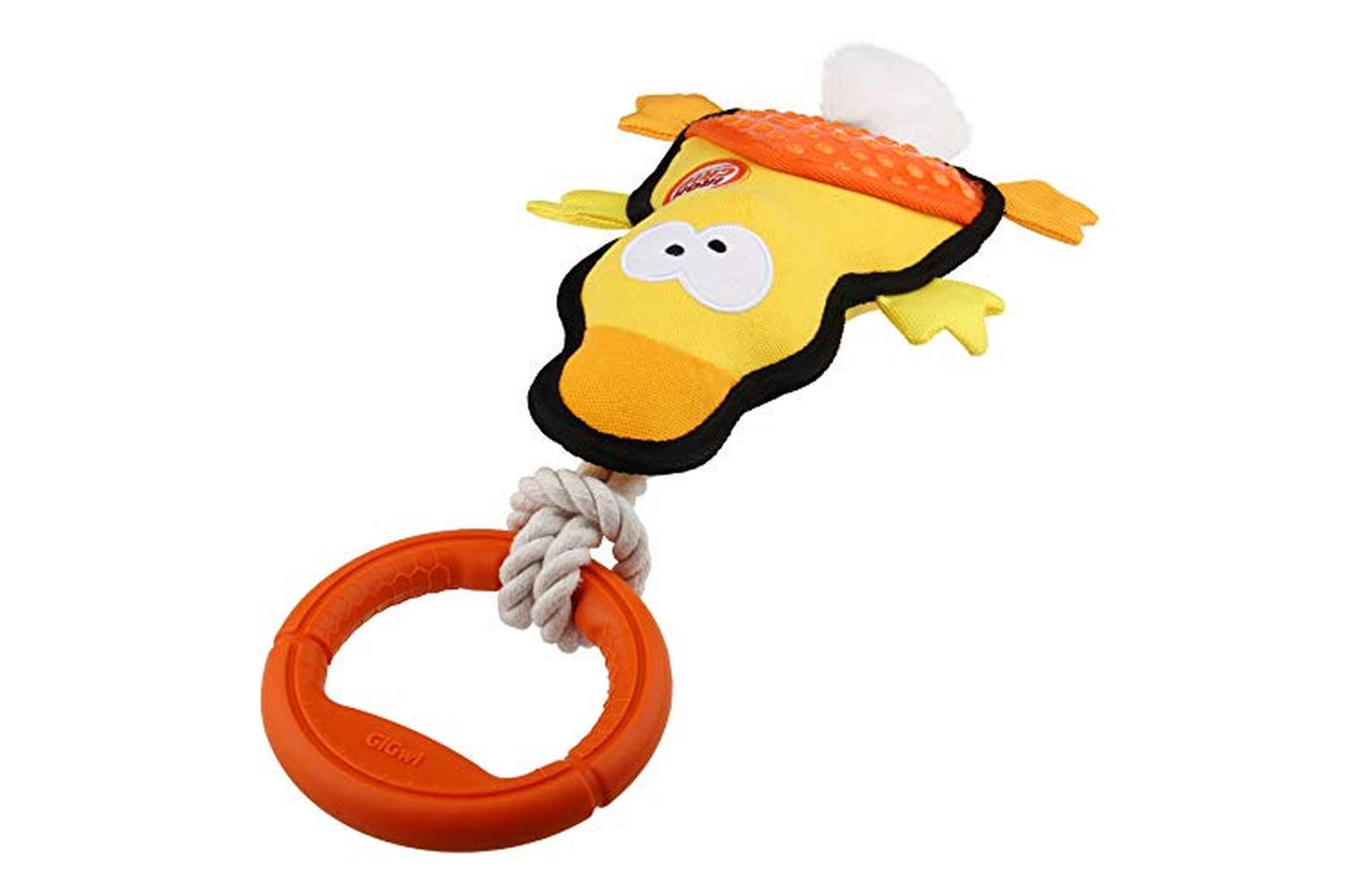 Gigwi Pei-265968 - Gigwi Iron Grip Duck Plush Tug Toy With T