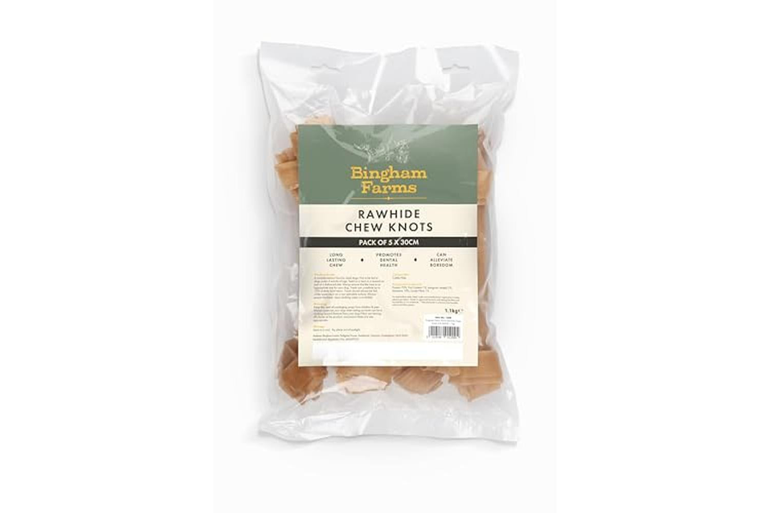 Bingham Farms Pei-1209 - Natures Deli 30cm Rawhide Chew Knot-2