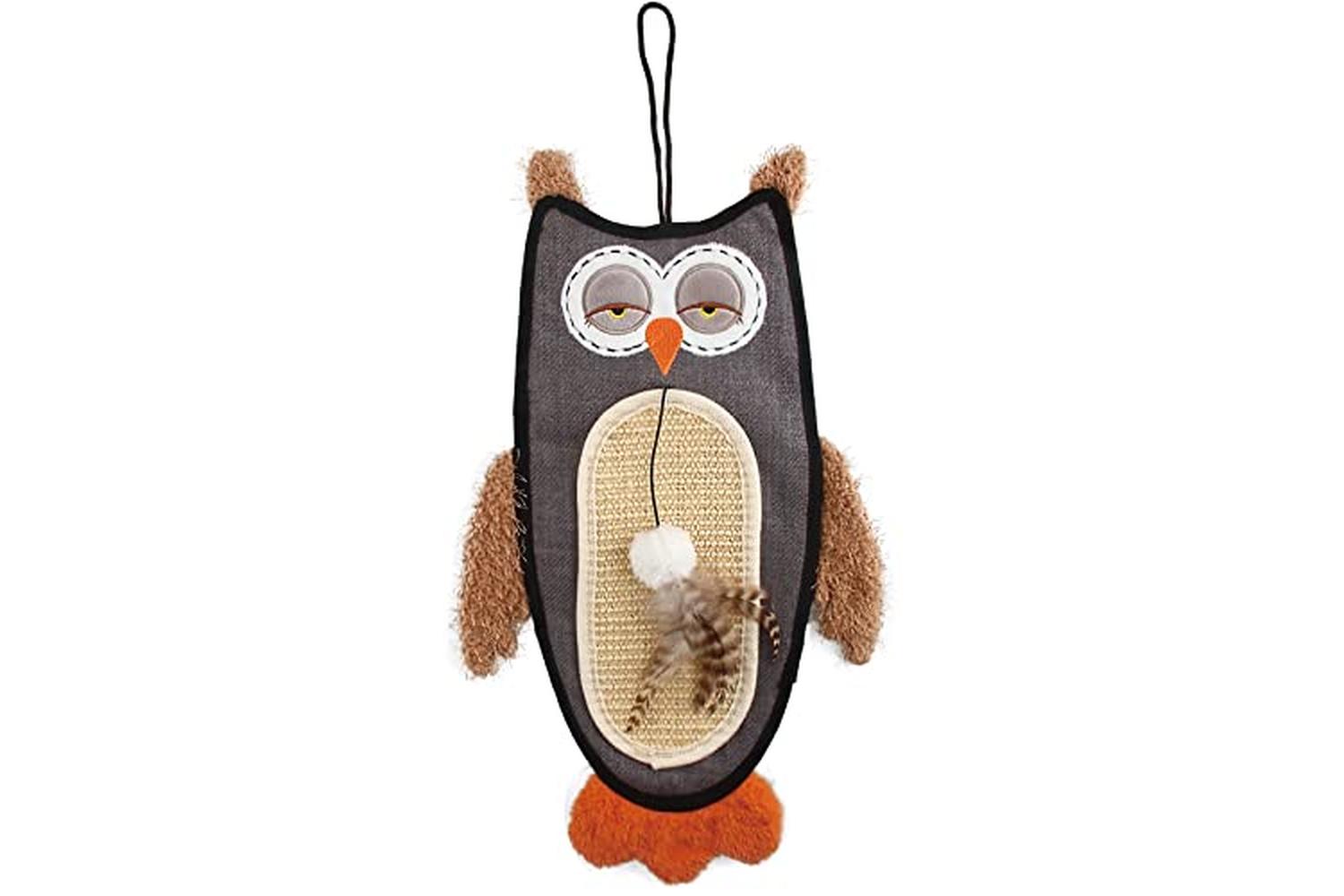 Gigwi Pei-266483 - Gigwi Owl Cat Scratcher With Sisal Belly-2