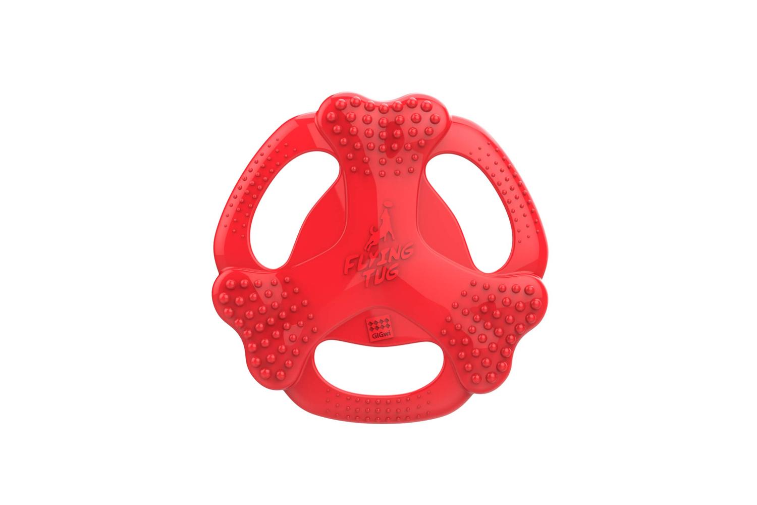 Gigwi Pei-265961 - Gigwi Tpr Bone 'flying Tug' Red