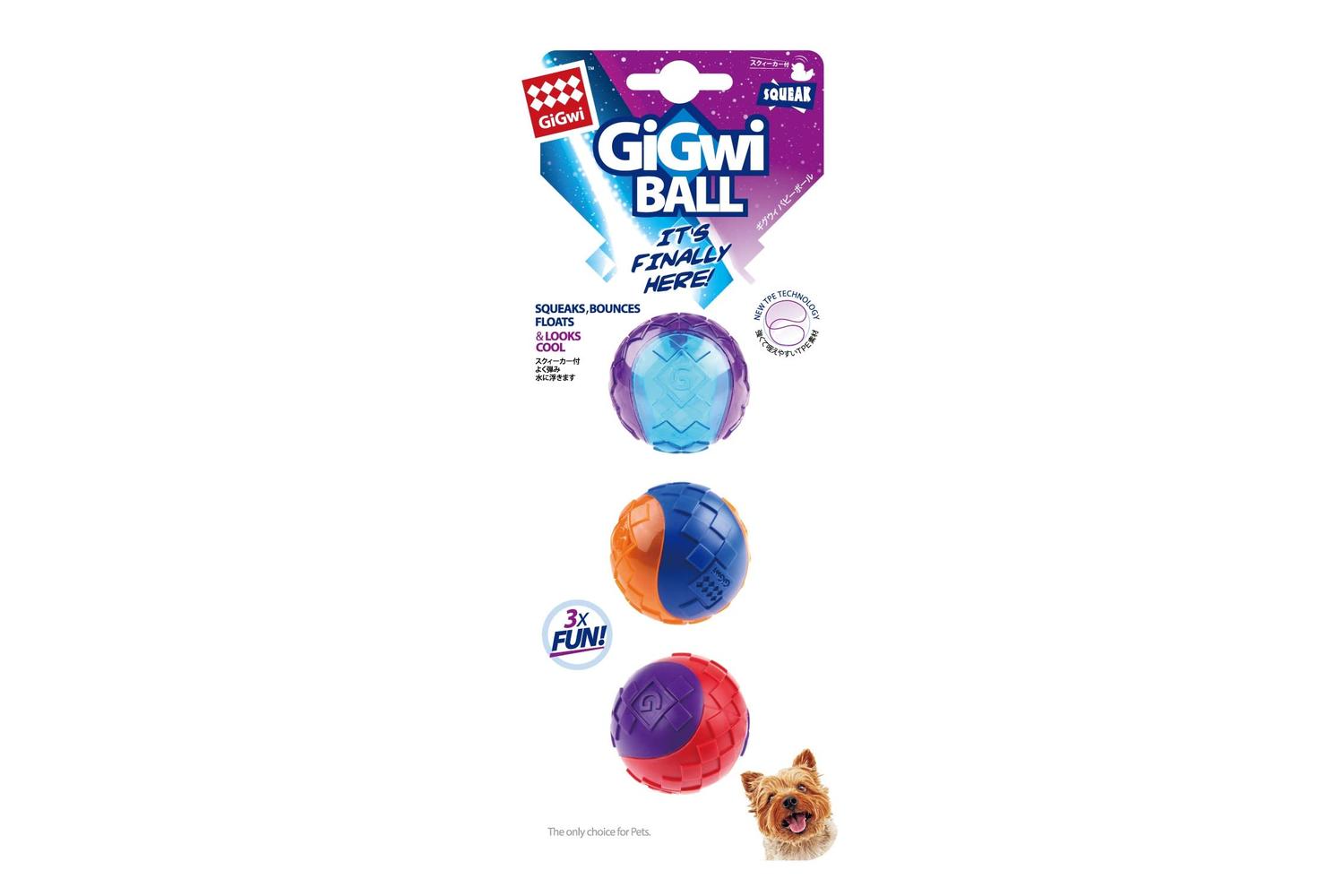 Gigwi Pei-265926 - Gigwi Ball' With Squeaker S 3pk