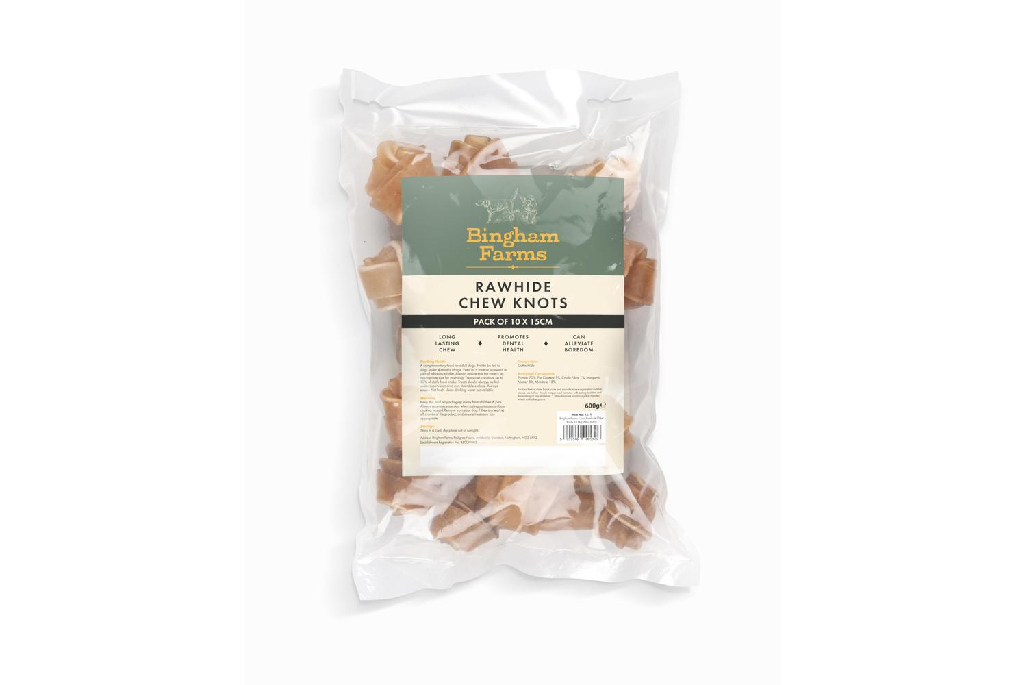 Bingham Farms Pei-1211 - Ppi 15cm Rawhide Chew Knots 10 Pk [