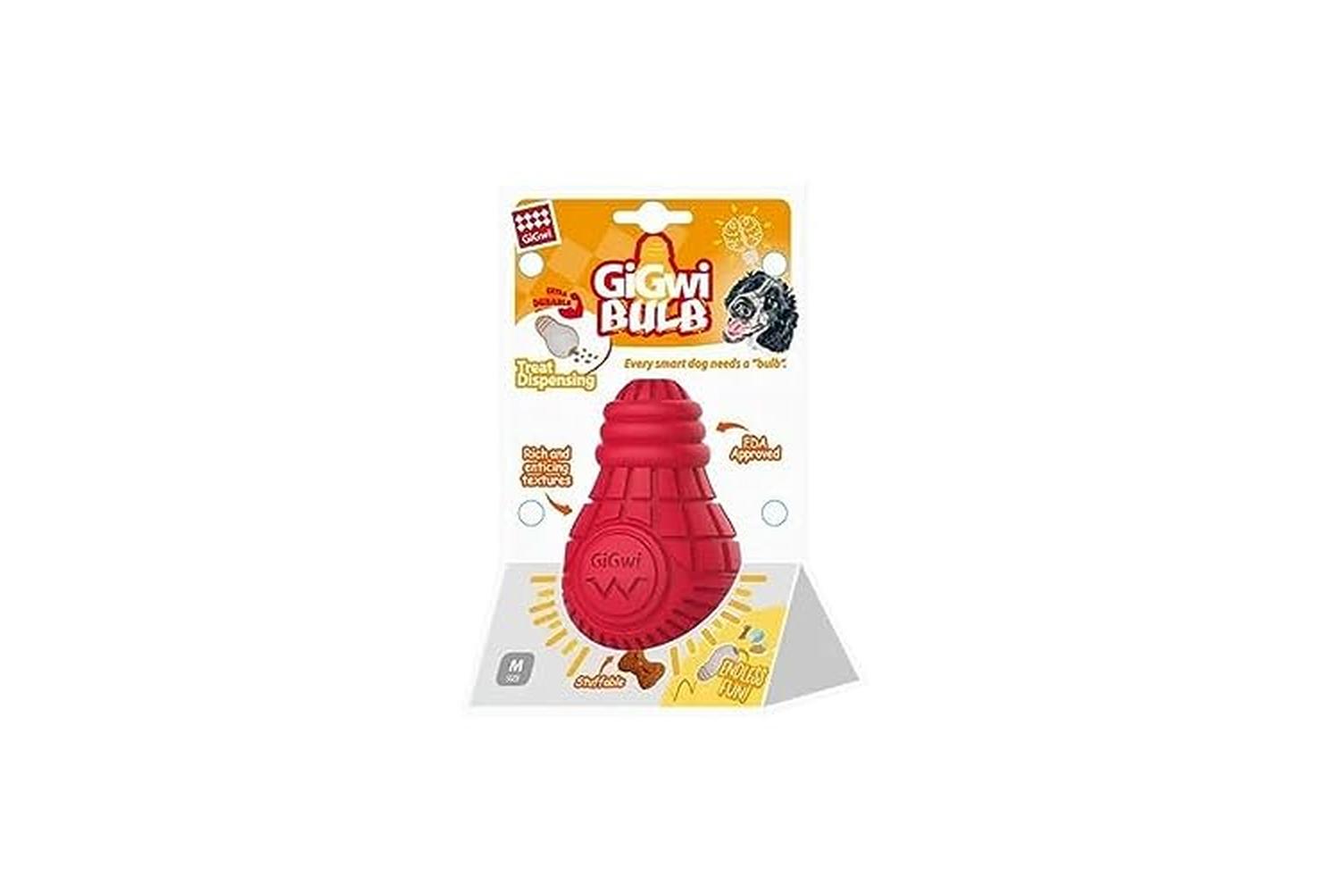 Gigwi Pei-266474 - Gigwi Bulb High Quality Chew Toy Red Medi-2