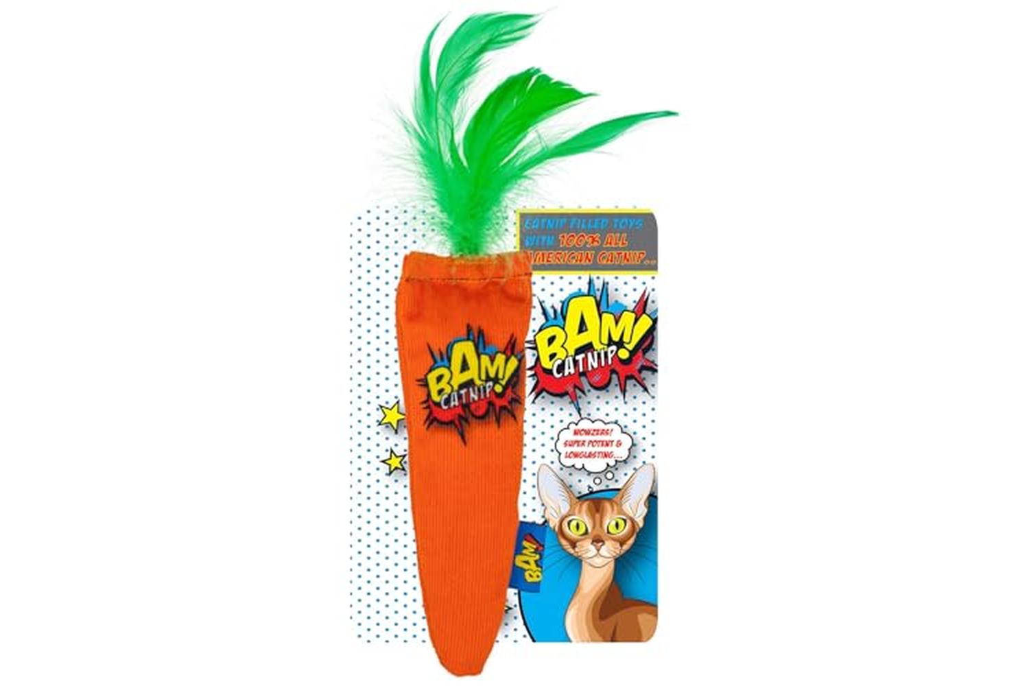 Bam Pei-266994 - Bam Catnip Carrot Cat Toy-2