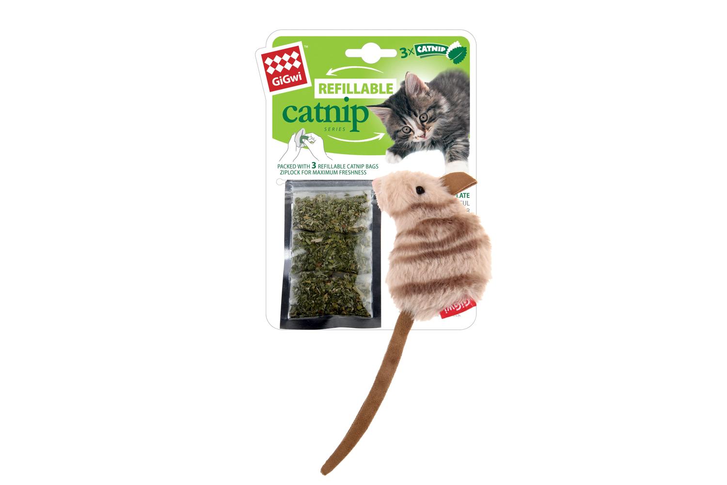 Gigwi Pei-266318 - Gigwi Refillable Mouse Ziplock Cat Toy Wi