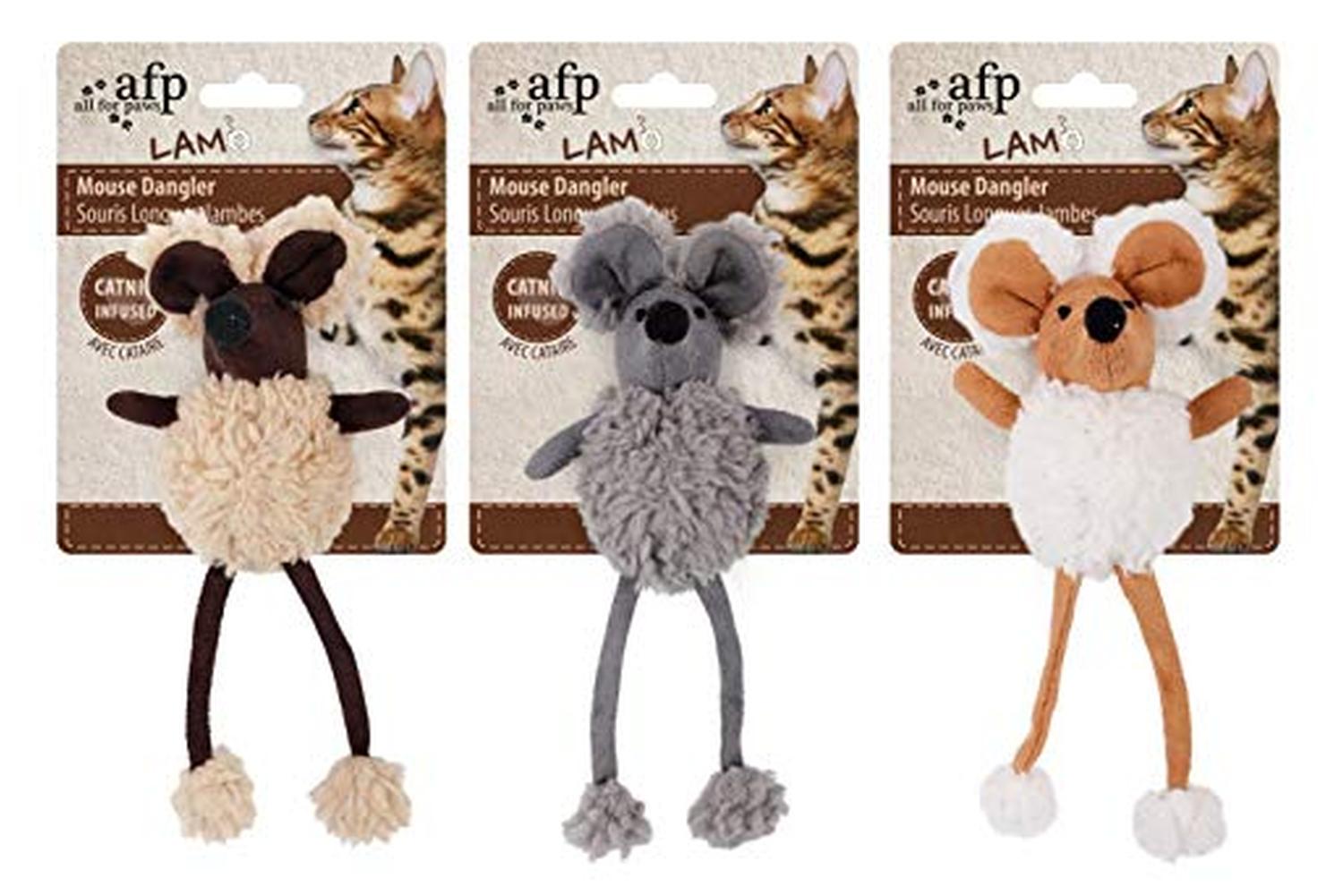 All For Paws Pei-30848 - All For Paws Lamb Mouse Dangler Mix-2