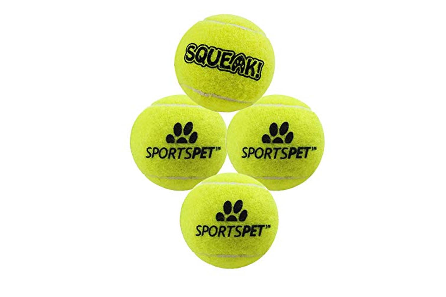Sportspet Pei-260690 - Sportspet Tennis Mini Squeak 4 Pack-2