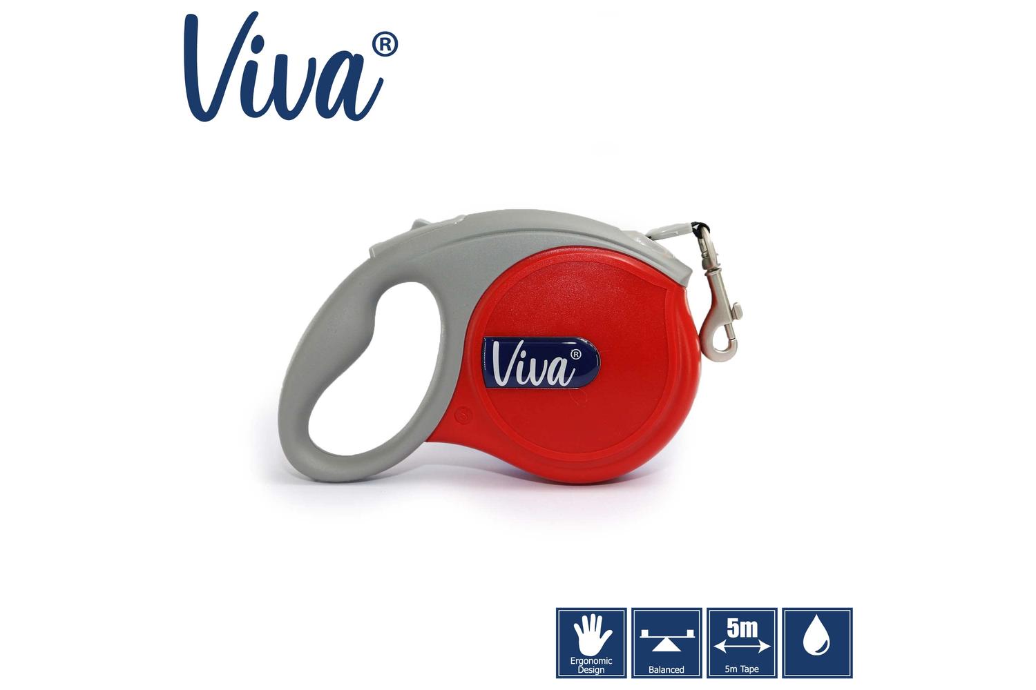 Ancol Bp-86682 - An Viva Ext Lead Red Med 5m-2
