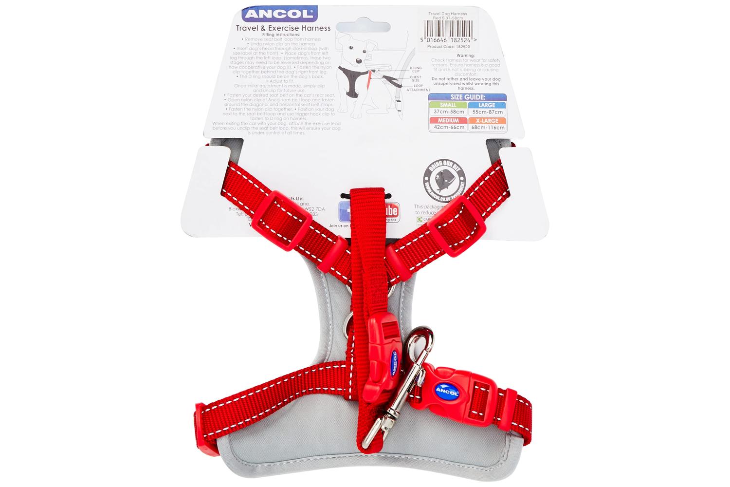 Ancol Bp-380788 - An Travel Harness Red - Sml 37-58c-3