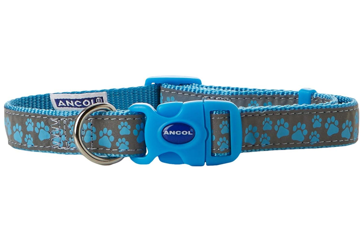 Ancol Bp-583995 - An Reflect Coll Paw Blue - 30-50cm