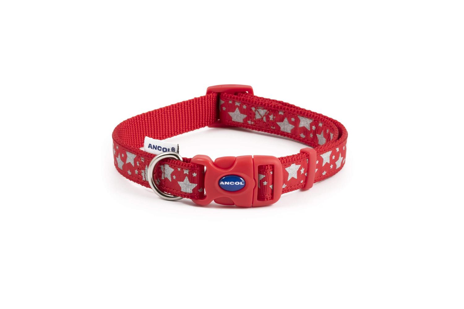 Ancol Bp-567372 - An Adj Collar Stars Red 30-50cm