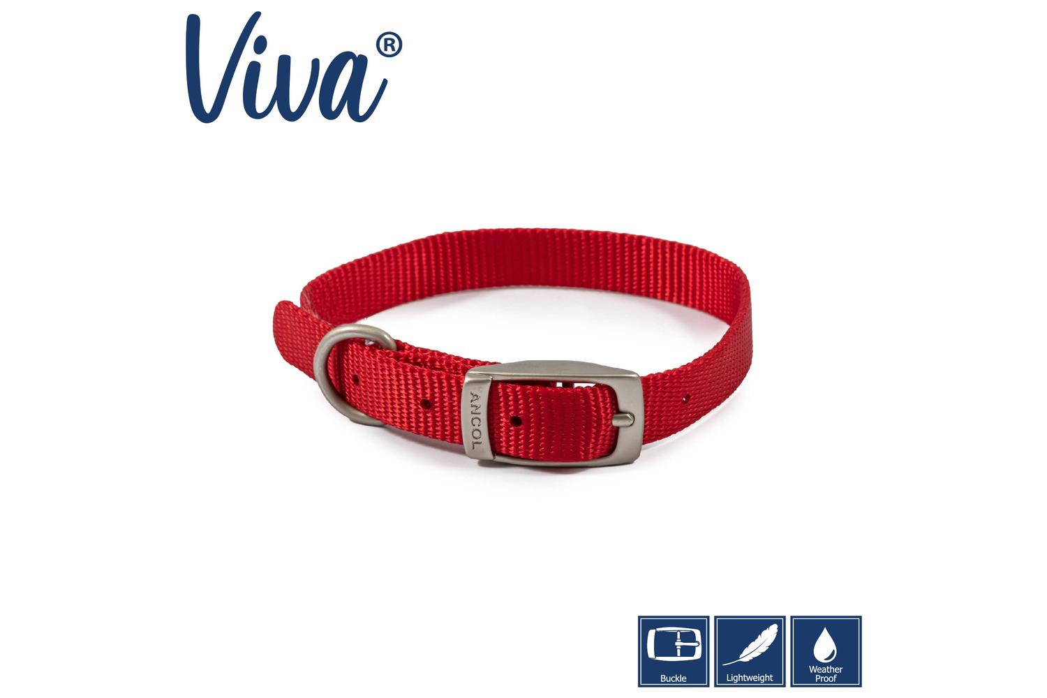 Ancol Bp-800175 - An Nylon Dog Collar Red 39-48cm Size 5-2