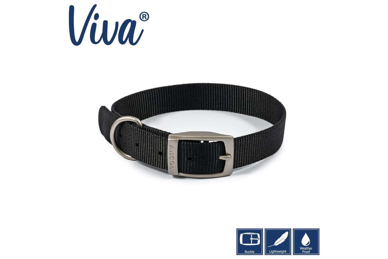 Ancol Bp-874502 - An Nylon Dog Collar Blk 39-48cm Size 5-2