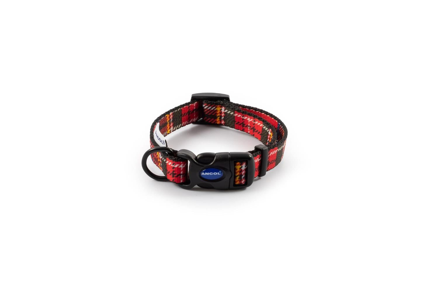 Ancol Bp-763116 - An Adj Coll Tartan Red Sml 20-30cm