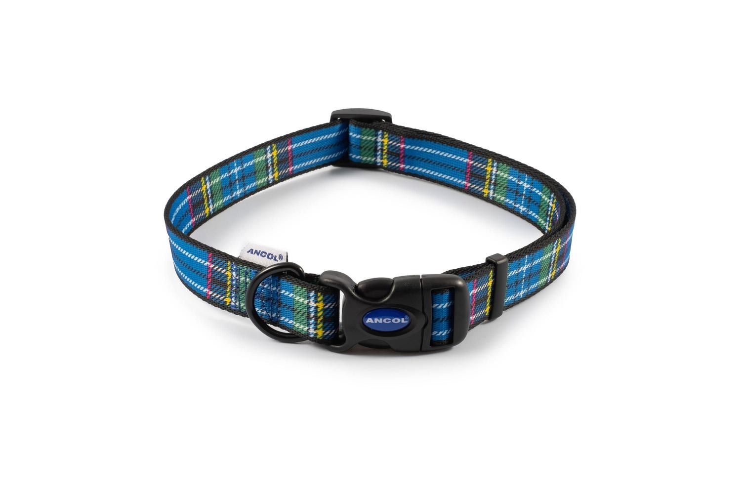 Ancol Bp-800699 - An Adj Coll Tartan Blue Lge 45-70cm