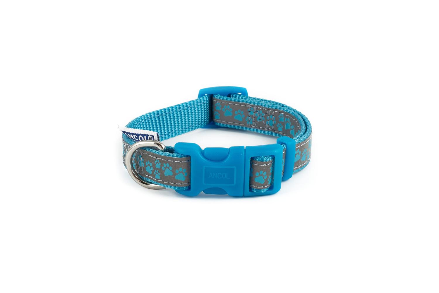 Ancol Bp-583973 - An Reflect Coll Paw Blue - 20-30cm