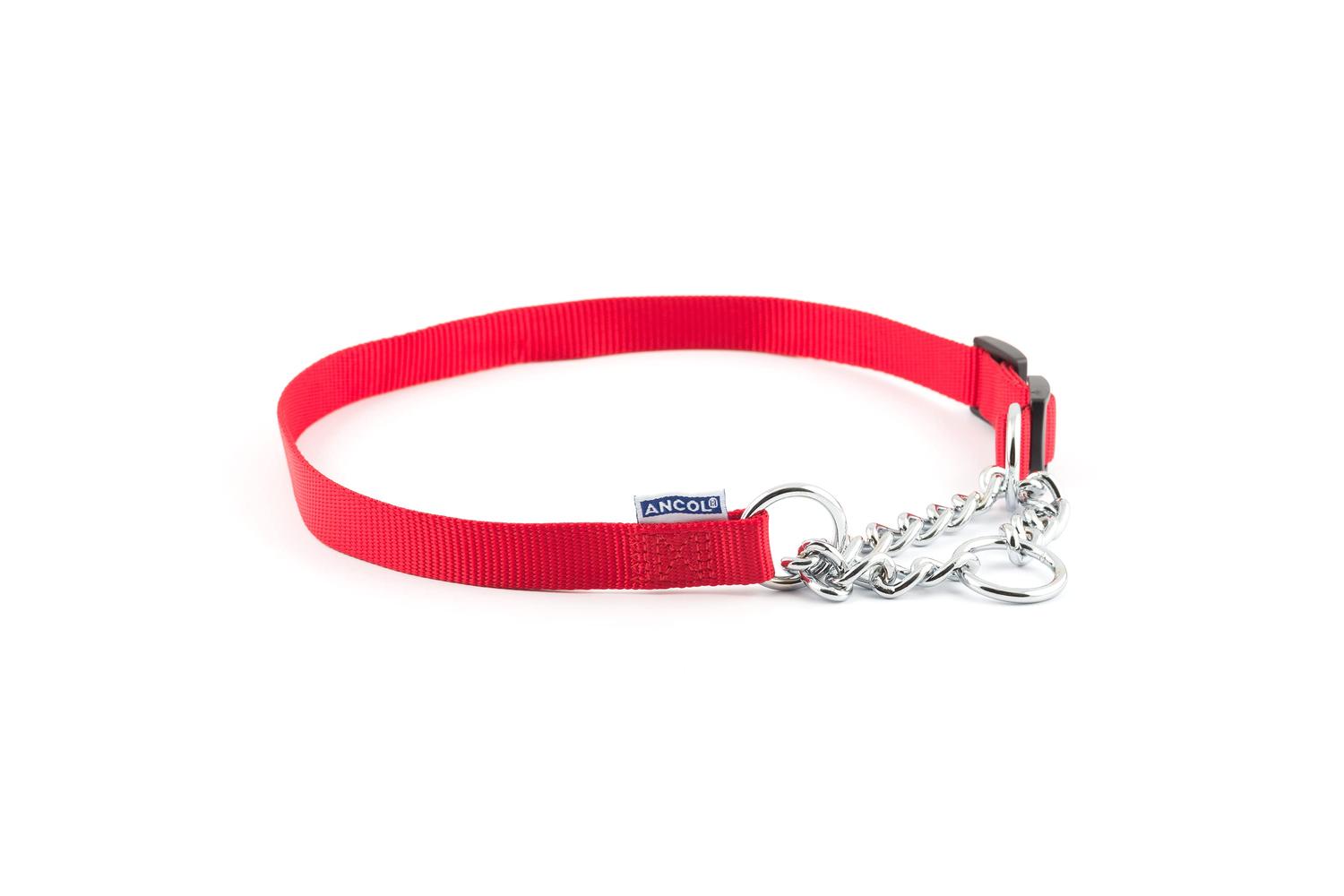 Ancol Bp-831862 - An Nylon Check Chain Red 25-35cm Size1-2