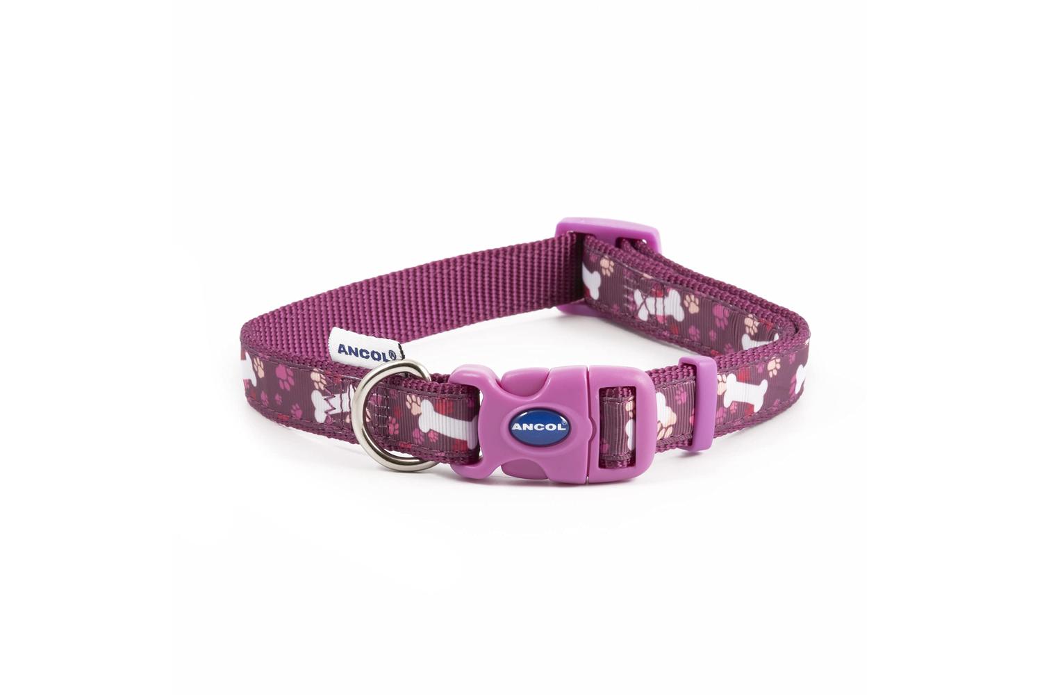 Ancol Bp-647872 - An Collar Purple Bone - 20-30cm