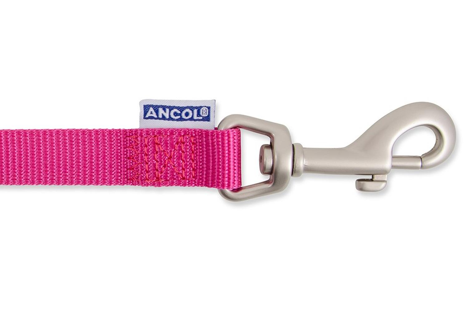 Ancol Bp-124465 - An Nylon Lead Raspberry - 1.2x100cm-2
