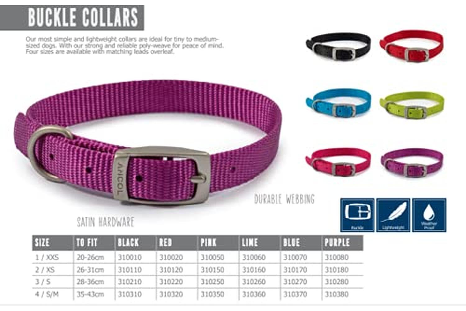 Ancol Bp-800153 - An Nylon Dog Collar Red 28-36cm Size 3-3