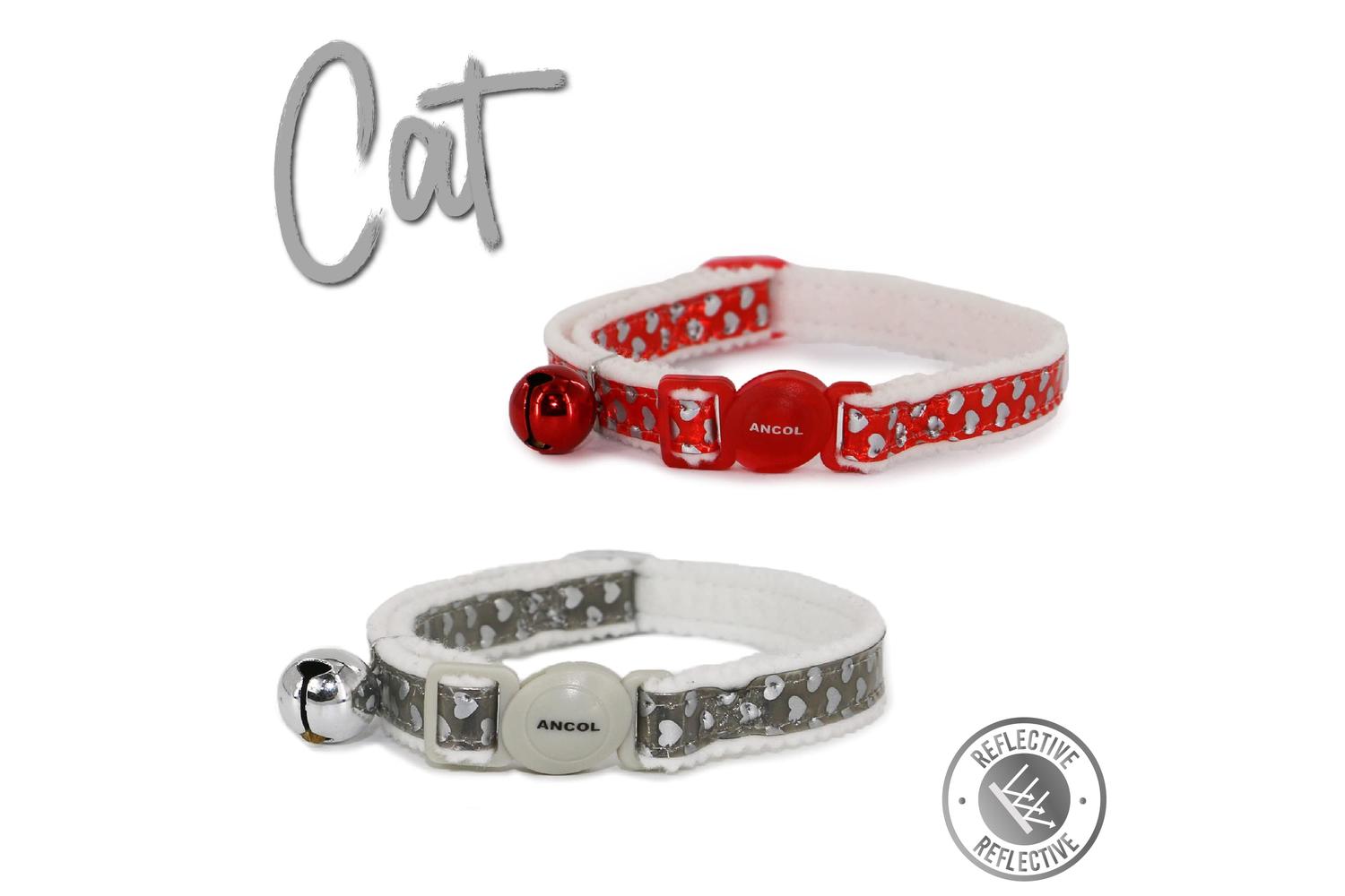 Ancol Bp-285818 - An Cat Col Heart Ref Red 20-30cm-2