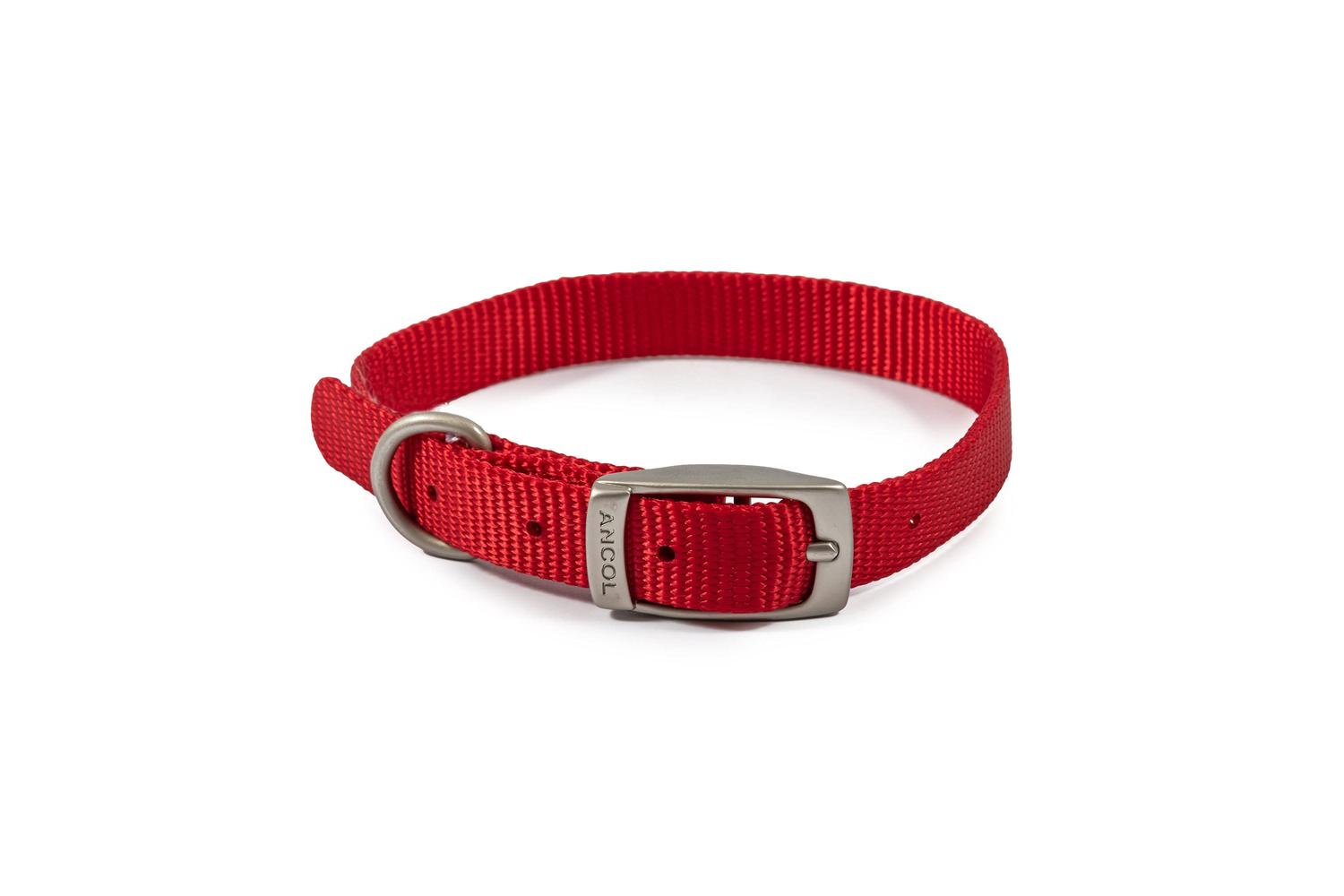 Ancol Bp-800131 - An Nylon Dog Collar Red 20-26cm Size 1