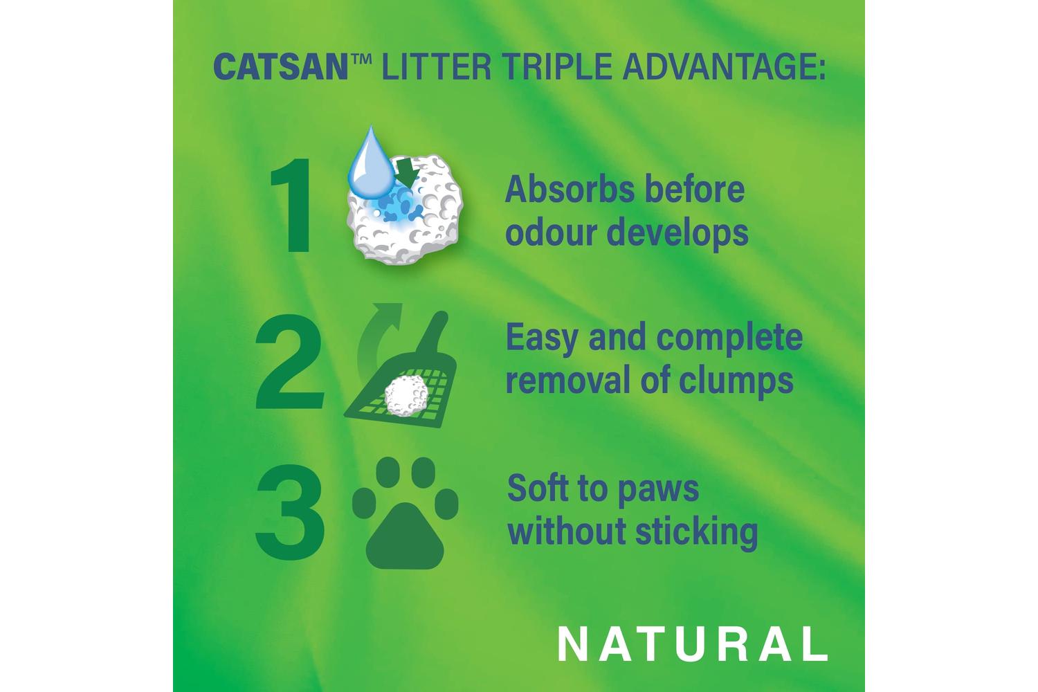 Catsan Bp-610466 - Catsan Nat Clump Litter - 20ltr-3