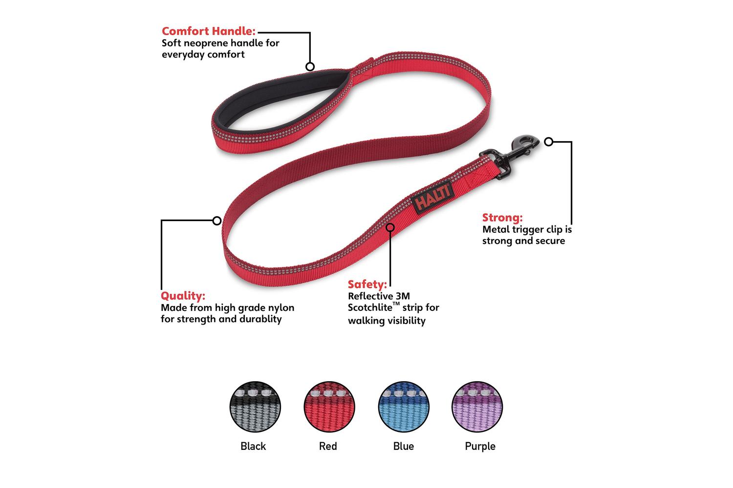 Company Of Animals Bp-301380 - Halti Lead Red Lge-3