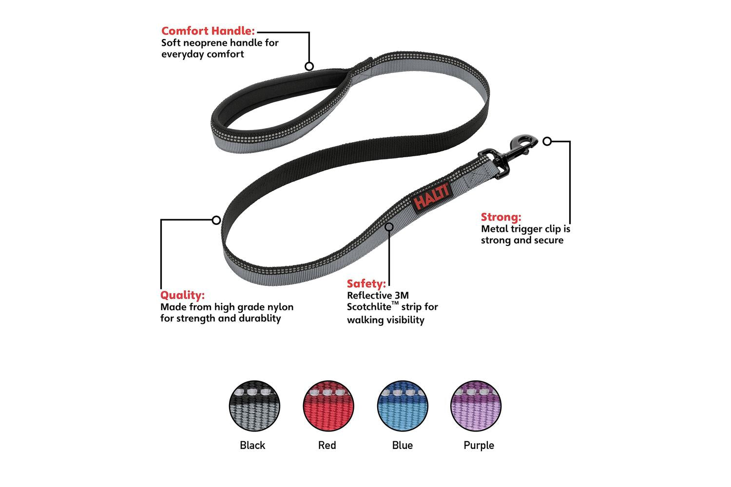 Company Of Animals Bp-301345 - Halti Lead Black - Sml-3