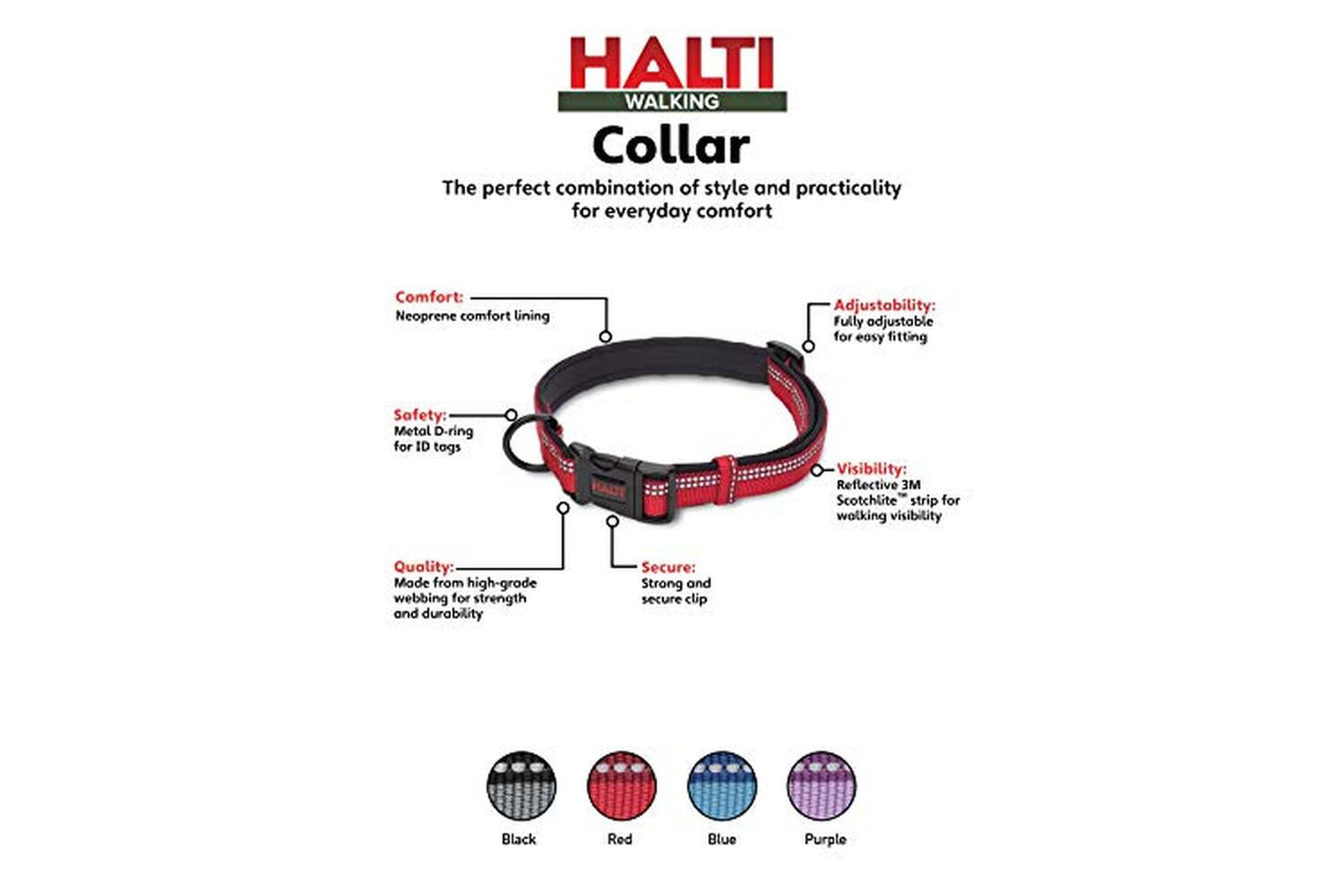 Company Of Animals Bp-301478 - Halti Collar Red Med-3
