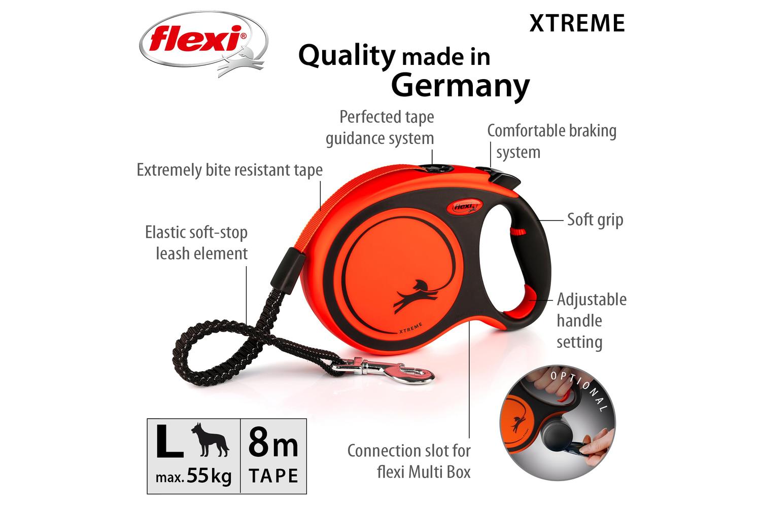 Flexi Bp-811173 - Flexi Xtreme Tape 8m Orn - Lge-2