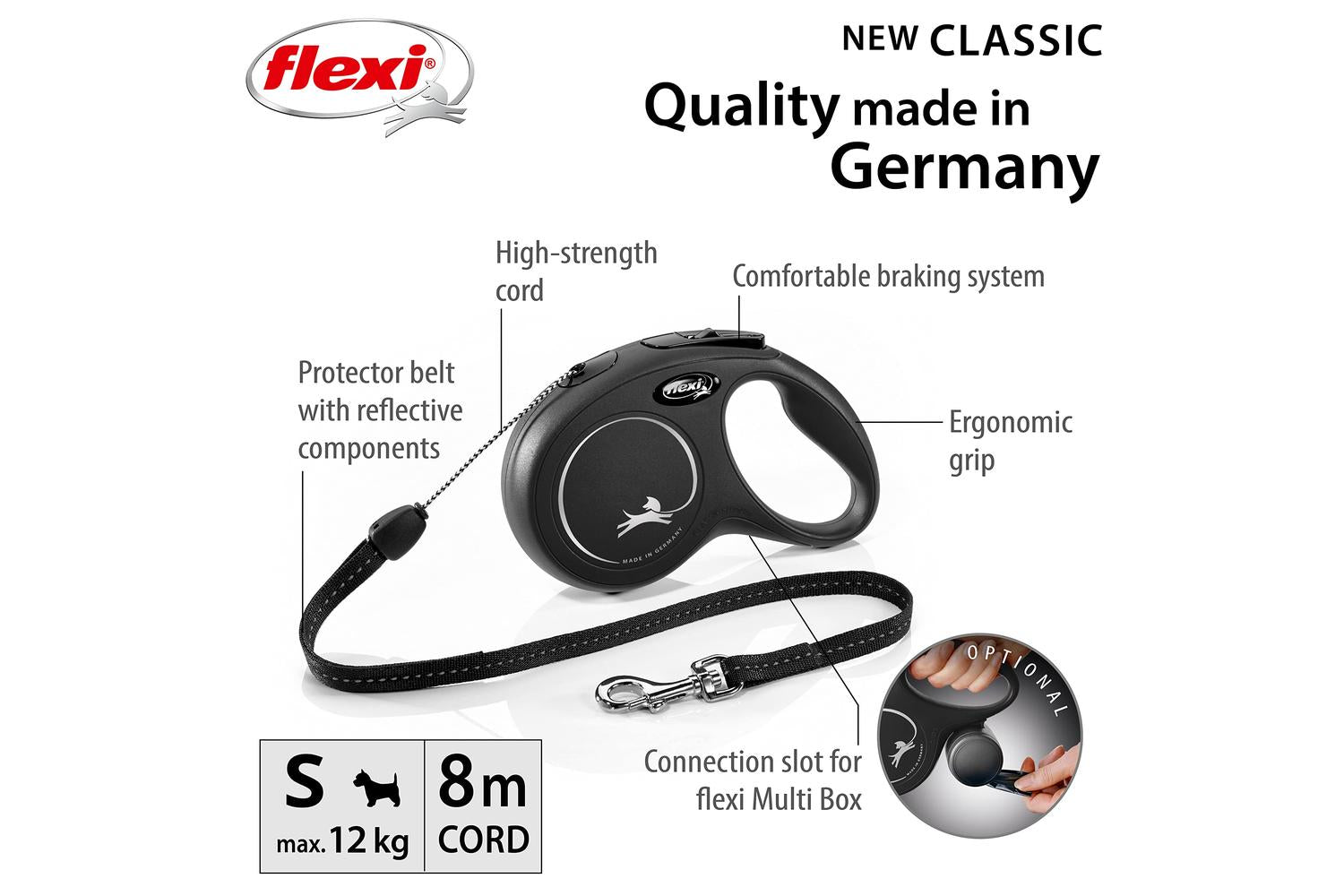 Flexi Bp-144473 - Flexi Classc Cord 8m Blk Sml-2