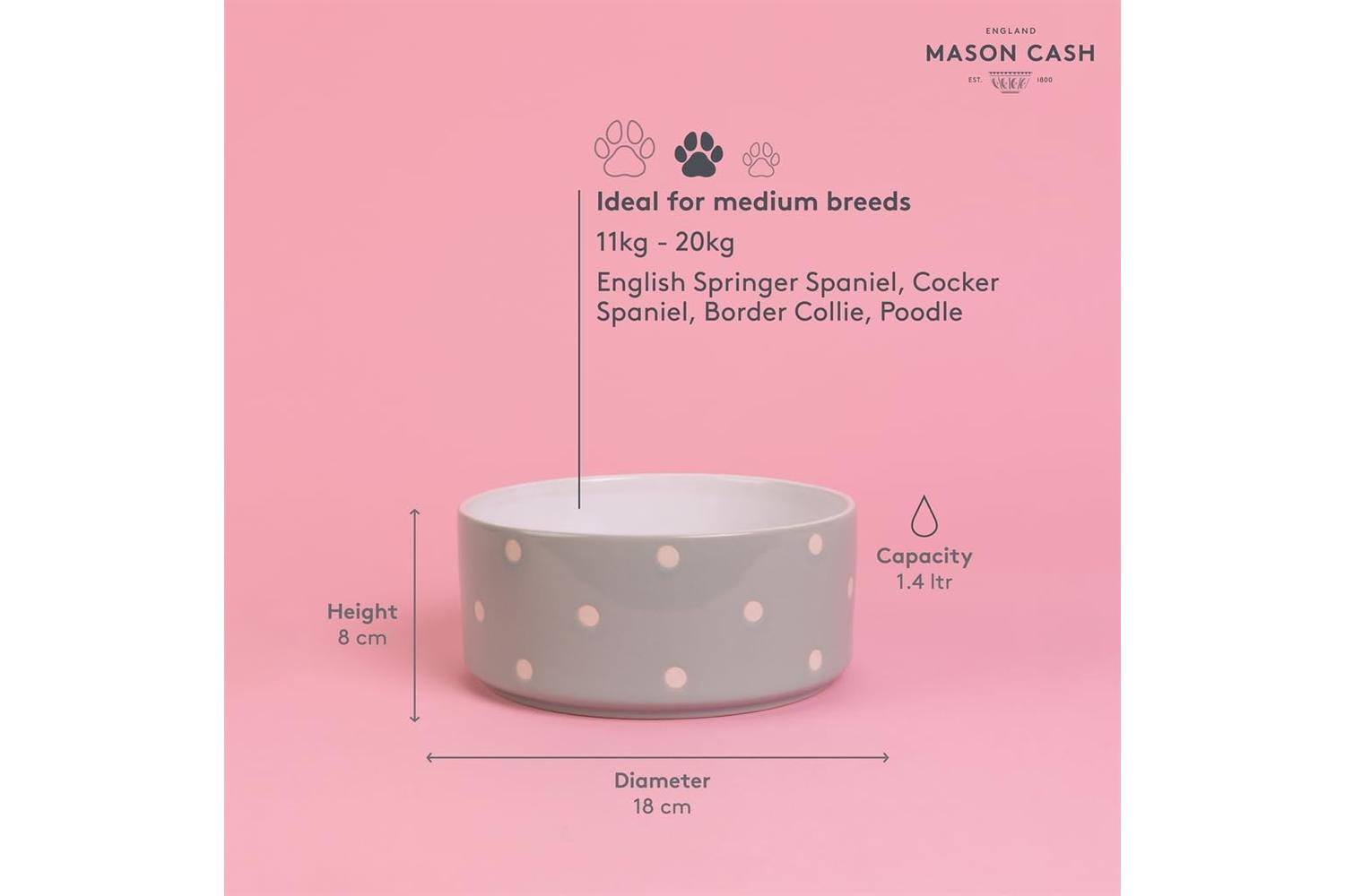 Mason Cash Bp-637423 - Mc Polka Dot Sage Bowl 18cm-3