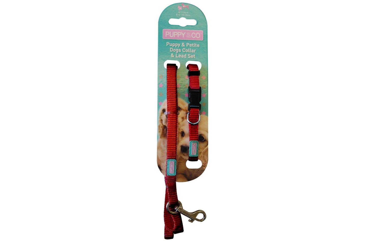 Pup & Co Bp-87345 - H&b Puppy Set Nylon Red - 3/8x8-12